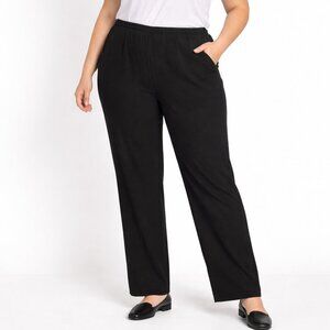 Alfred Dunner Elastic Waist Black 18W Classic Dress Pants
